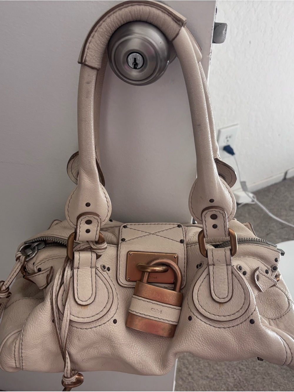 Chloe Paddington cream Ivory satchel bag